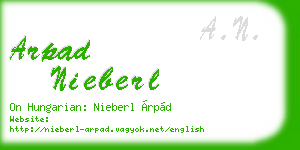 arpad nieberl business card